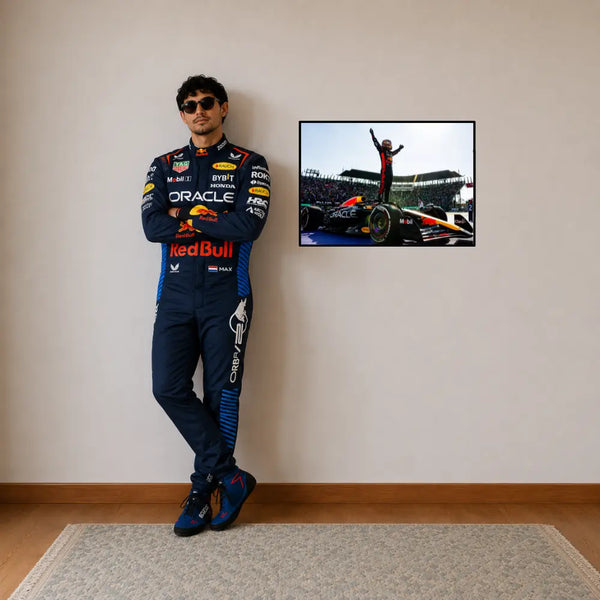 Max Verstappen 4X World Champion – F1 Racing LED Frame | A2 In A Row / championship design