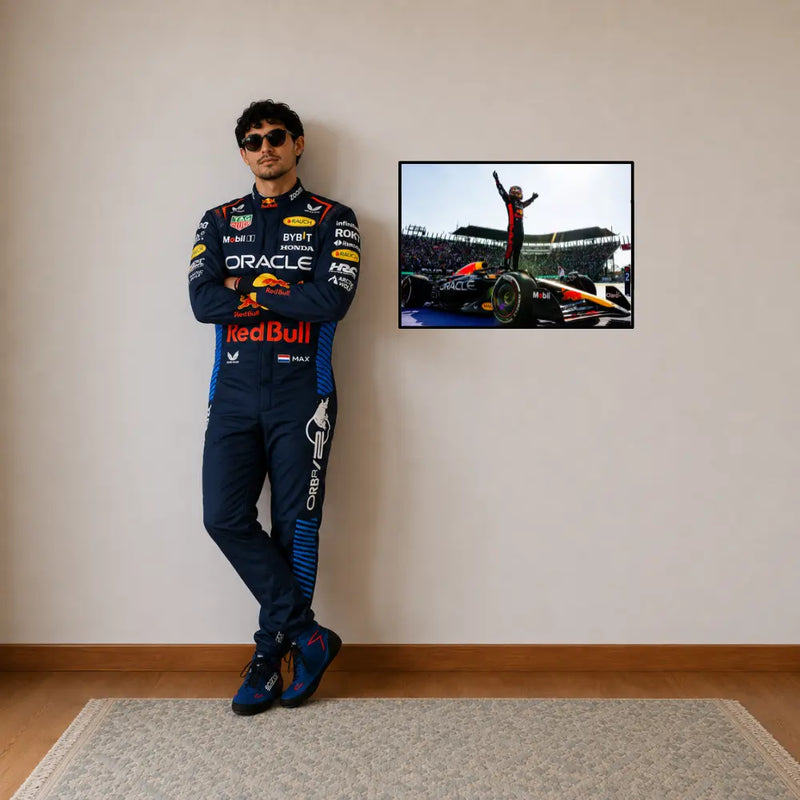 Max Verstappen 4X World Champion – F1 Racing LED Frame | A2 In A Row / championship design