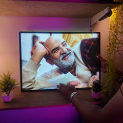 Neem Karoli Maharaj LED Glowing Frame - A2 size